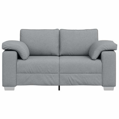 Sofa mit Kissen Hellgrau 160 x 77 x 82 cm Stoff