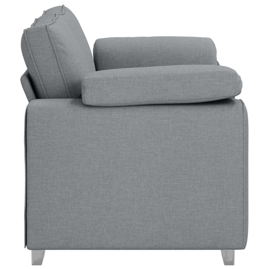 Sofa mit Kissen Hellgrau 160 x 77 x 82 cm Stoff
