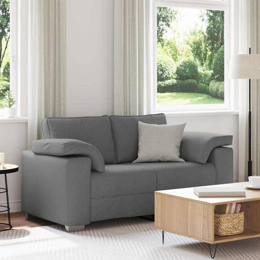 Sofa mit Kissen Dunkelgrau 160 x 77 x 82 cm Stoff