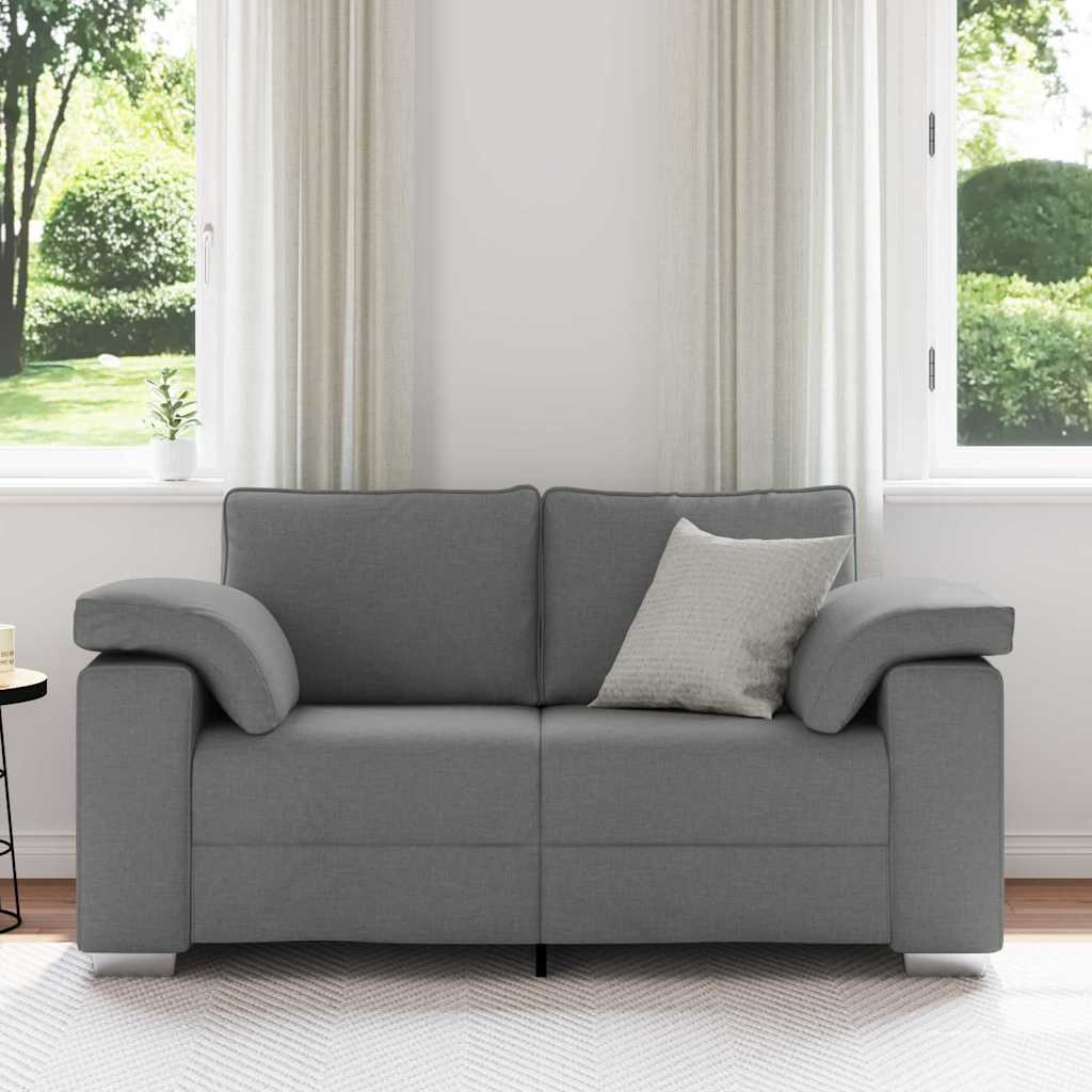 Sofa mit Kissen Dunkelgrau 160 x 77 x 82 cm Stoff