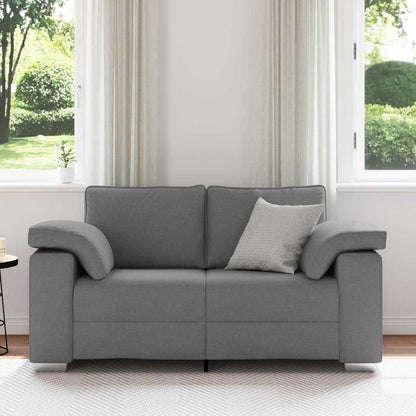 Sofa mit Kissen Dunkelgrau 160 x 77 x 82 cm Stoff