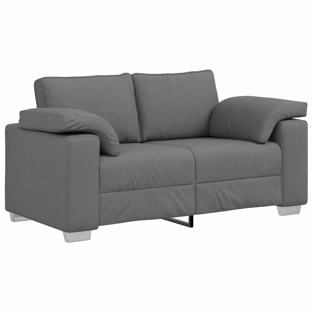 Sofa mit Kissen Dunkelgrau 160 x 77 x 82 cm Stoff