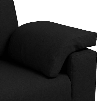 Sofa mit Kissen Schwarz 160 x 77 x 82 cm Stoff