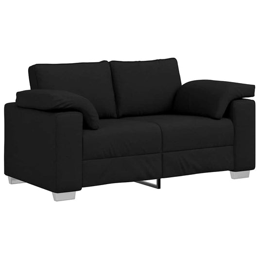 Sofa mit Kissen Schwarz 160 x 77 x 82 cm Stoff