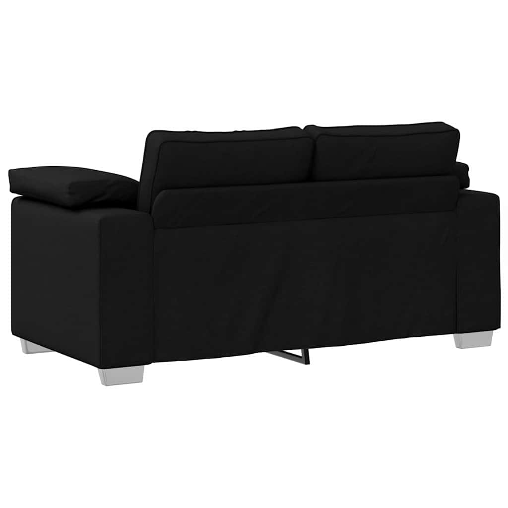 Sofa mit Kissen Schwarz 160 x 77 x 82 cm Stoff