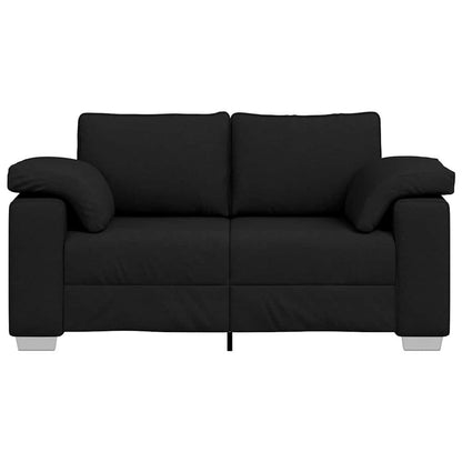 Sofa mit Kissen Schwarz 160 x 77 x 82 cm Stoff