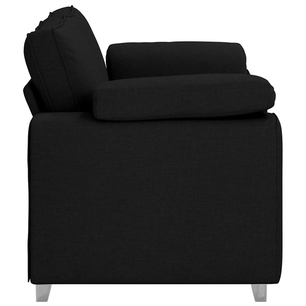 Sofa mit Kissen Schwarz 160 x 77 x 82 cm Stoff