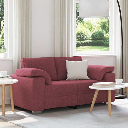 Sofa mit Kissen Weinrot 160 x 77 x 82 cm Stoff
