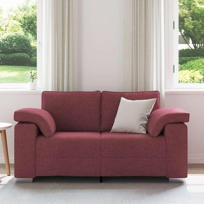 Sofa mit Kissen Weinrot 160 x 77 x 82 cm Stoff