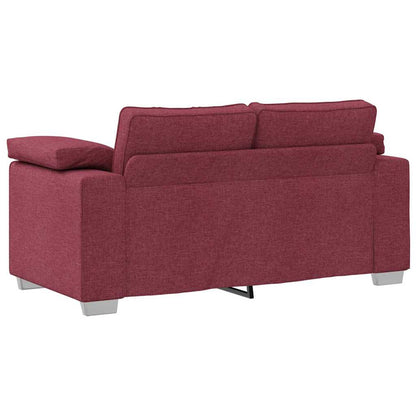 Sofa mit Kissen Weinrot 160 x 77 x 82 cm Stoff