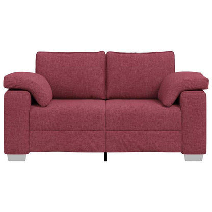Sofa mit Kissen Weinrot 160 x 77 x 82 cm Stoff