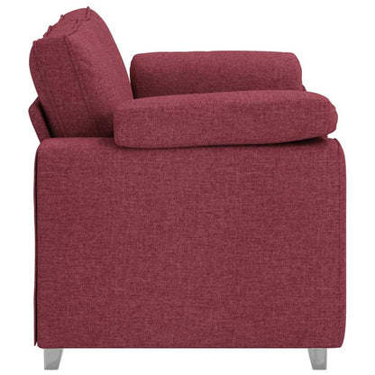 Sofa mit Kissen Weinrot 160 x 77 x 82 cm Stoff