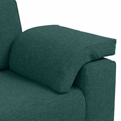 Sofa mit Kissen Dunkelgrün 160 x 77 x 82 cm Stoff