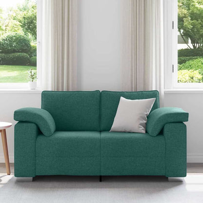 Sofa mit Kissen Dunkelgrün 160 x 77 x 82 cm Stoff