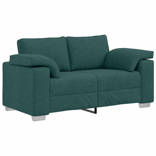Sofa mit Kissen Dunkelgrün 160 x 77 x 82 cm Stoff