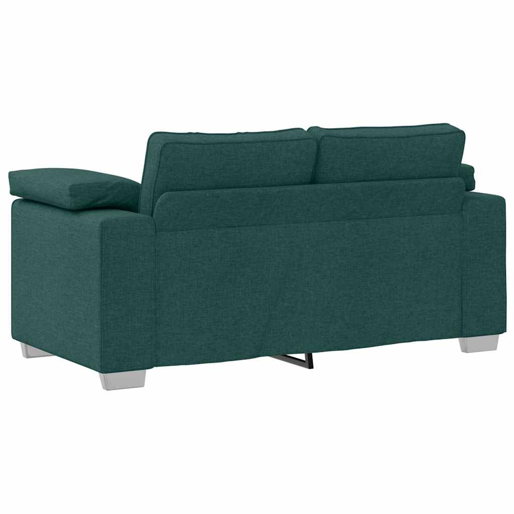 Sofa mit Kissen Dunkelgrün 160 x 77 x 82 cm Stoff
