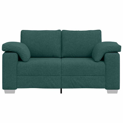 Sofa mit Kissen Dunkelgrün 160 x 77 x 82 cm Stoff