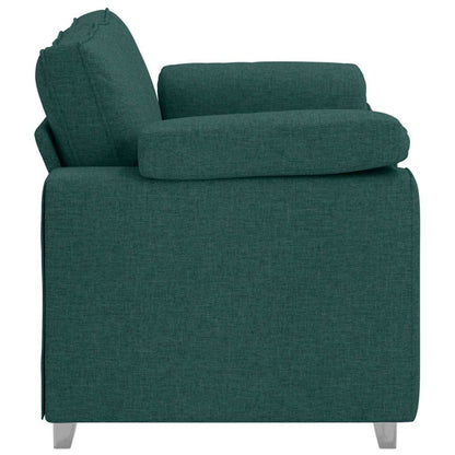 Sofa mit Kissen Dunkelgrün 160 x 77 x 82 cm Stoff