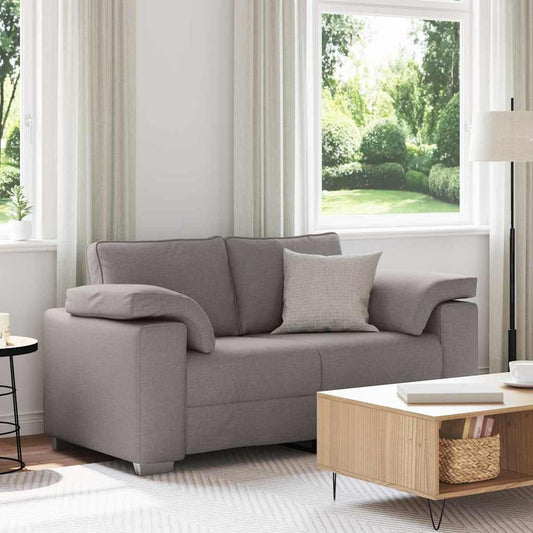 Sofa mit Kissen Taupe 160 x 77 x 82 cm Stoff