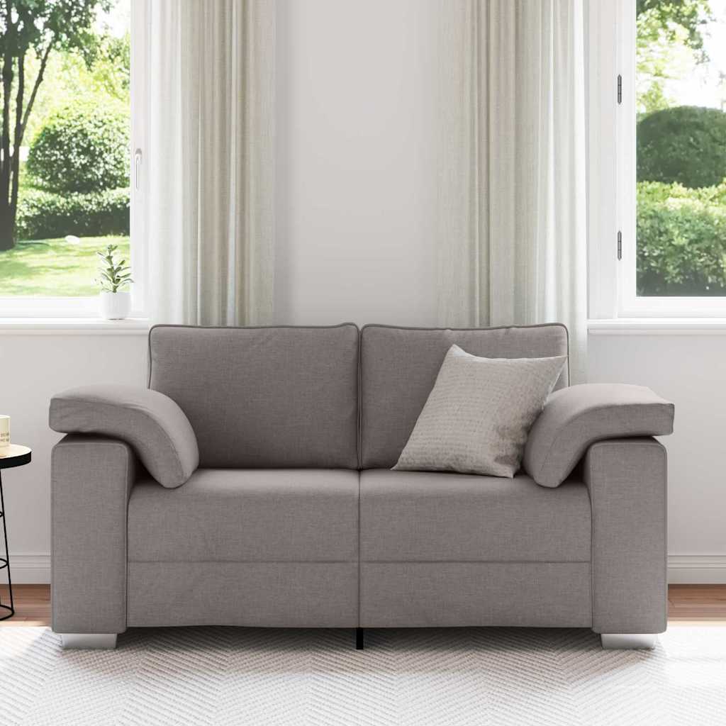 Sofa mit Kissen Taupe 160 x 77 x 82 cm Stoff