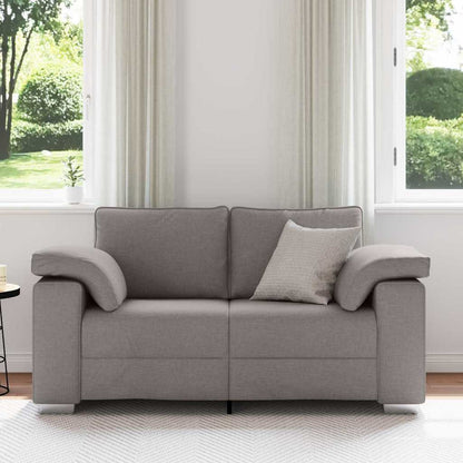 Sofa mit Kissen Taupe 160 x 77 x 82 cm Stoff