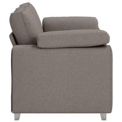 Sofa mit Kissen Taupe 160 x 77 x 82 cm Stoff