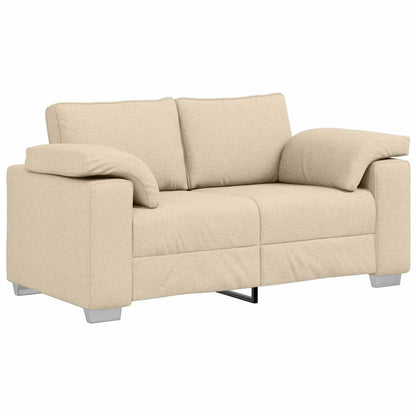 Sofa mit Kissen Creme 160 x 77 x 82 cm Stoff