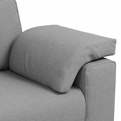 Sofa mit Kissen Wolken-Grau 160 x 77 x 82 cm Stoff