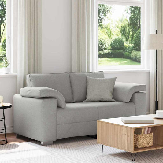 Sofa mit Kissen Wolken-Grau 160 x 77 x 82 cm Stoff