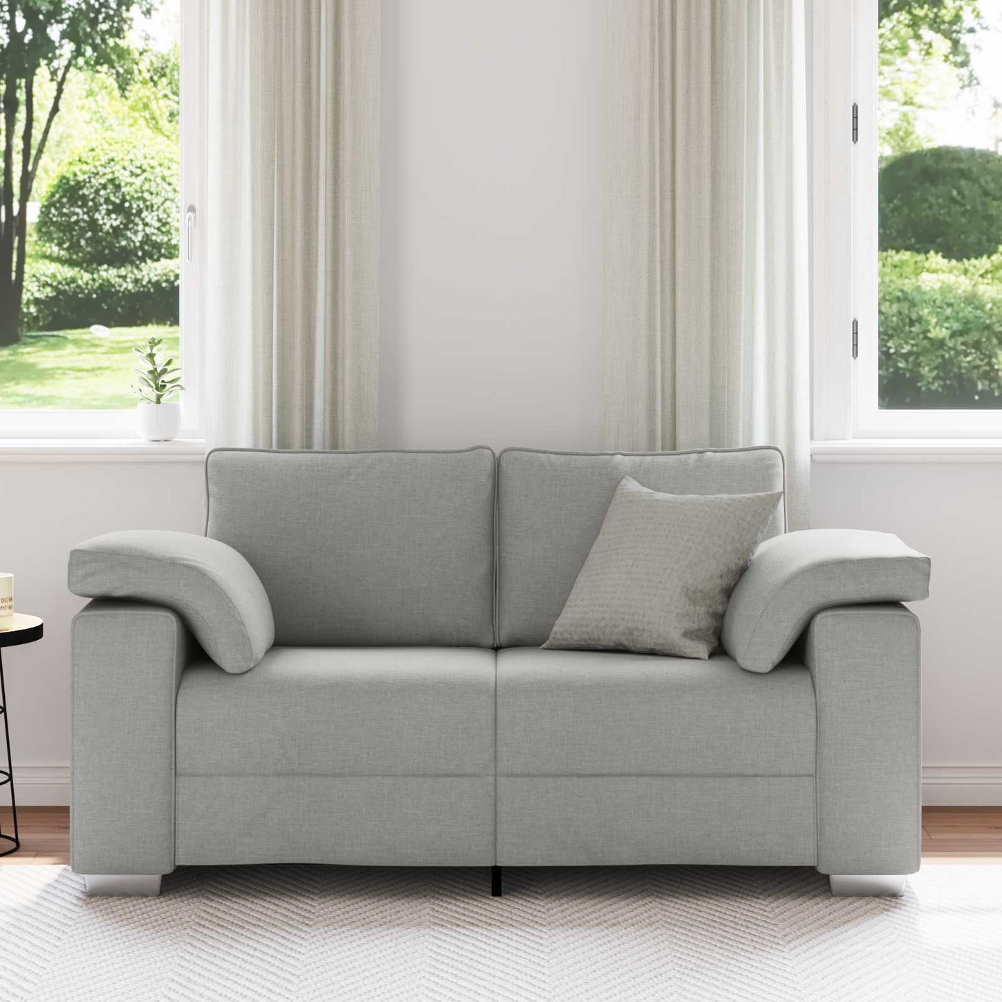 Sofa Wolkengrau 160 x 77 x 82 cm Stoff