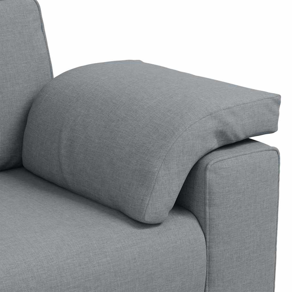 Sofa mit Kissen Hellgrau 180 x 77 x 82 cm Stoff