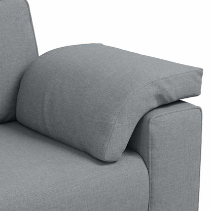 Sofa mit Kissen Hellgrau 180 x 77 x 82 cm Stoff