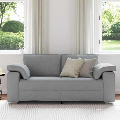 Sofa mit Kissen Hellgrau 180 x 77 x 82 cm Stoff