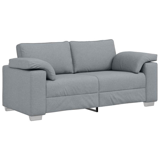 Sofa mit Kissen Hellgrau 180 x 77 x 82 cm Stoff