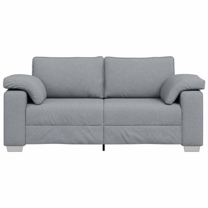 Sofa mit Kissen Hellgrau 180 x 77 x 82 cm Stoff