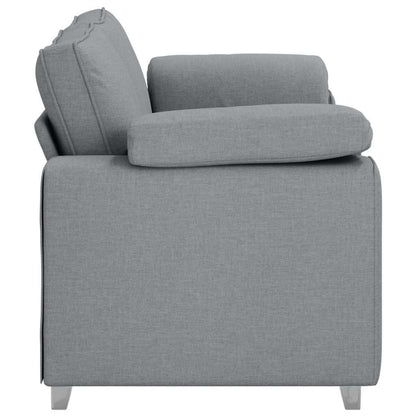 Sofa mit Kissen Hellgrau 180 x 77 x 82 cm Stoff