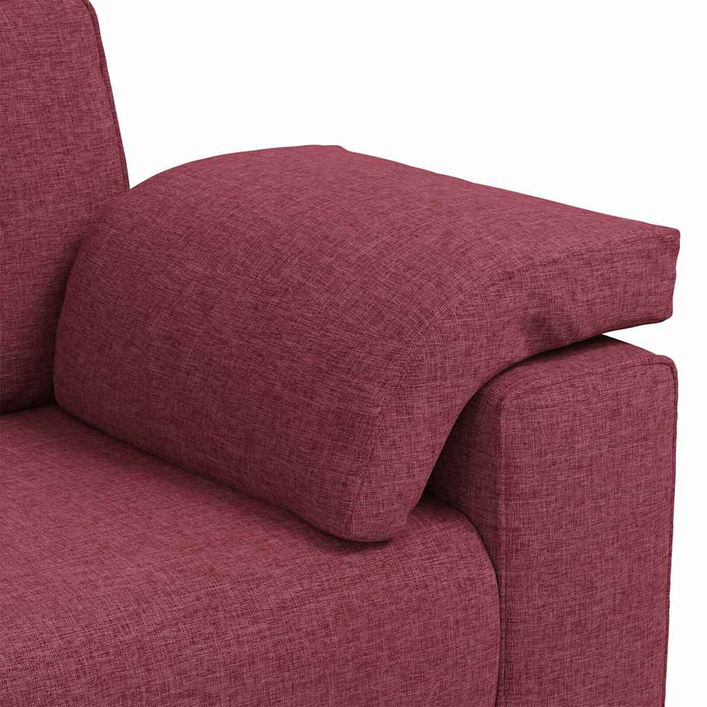 Sofa mit Kissen Weinrot 180 x 77 x 82 cm Stoff