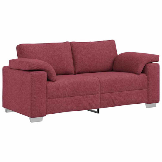 Sofa mit Kissen Weinrot 180 x 77 x 82 cm Stoff