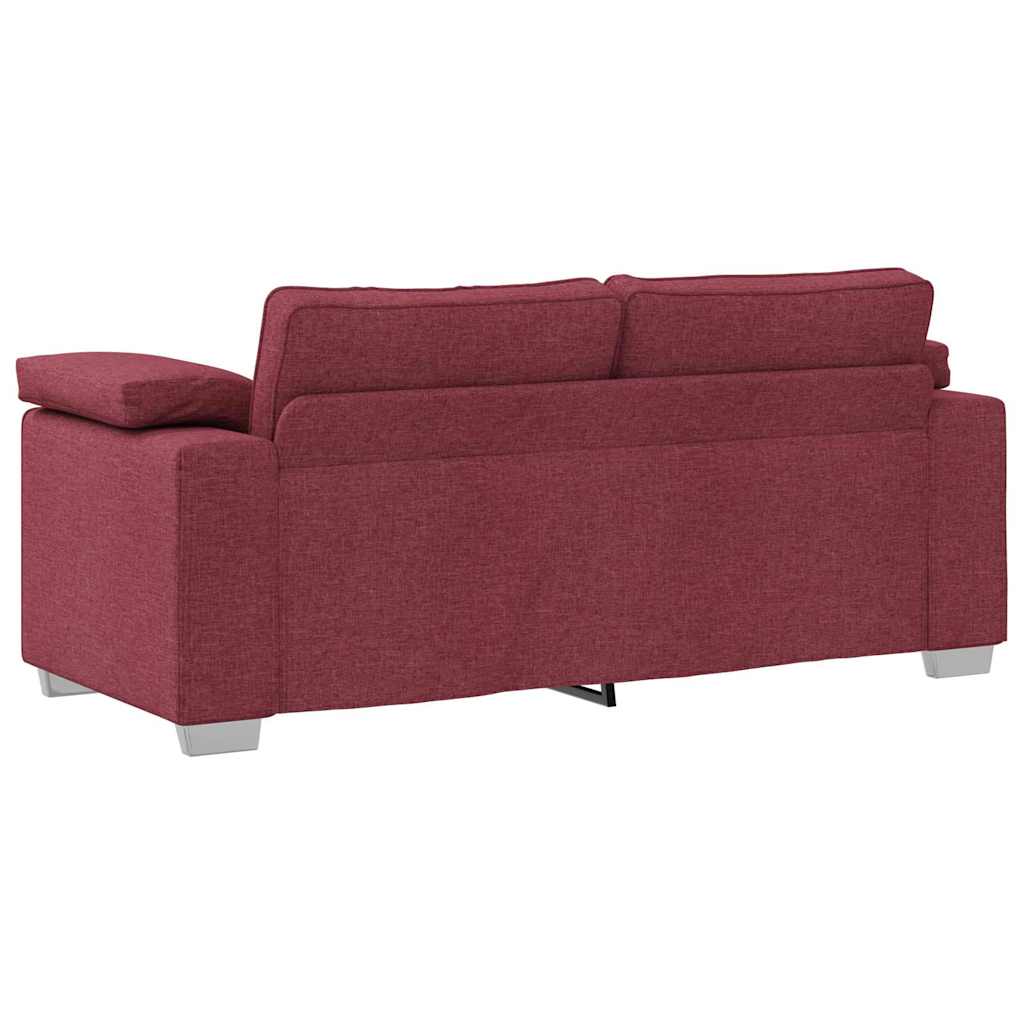 Sofa mit Kissen Weinrot 180 x 77 x 82 cm Stoff