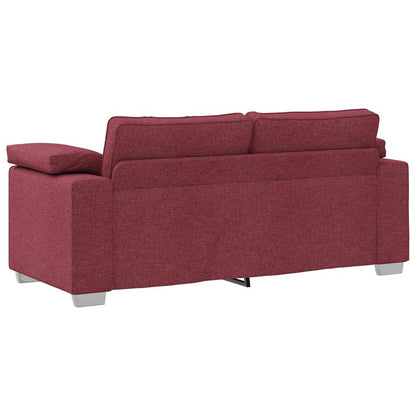 Sofa mit Kissen Weinrot 180 x 77 x 82 cm Stoff