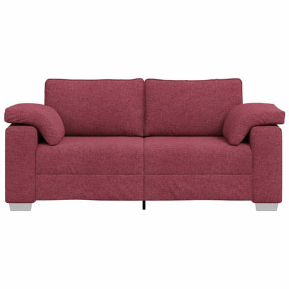 Sofa mit Kissen Weinrot 180 x 77 x 82 cm Stoff