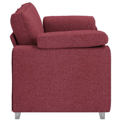 Sofa mit Kissen Weinrot 180 x 77 x 82 cm Stoff