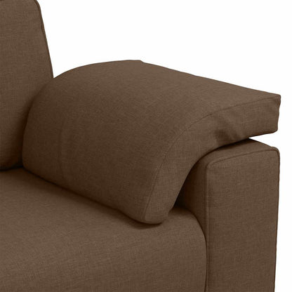 Sofa mit Kissen Braun 180 x 77 x 82 cm Stoff