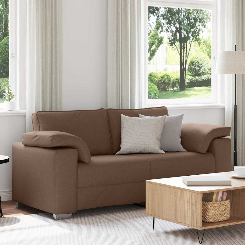Sofa mit Kissen Braun 180 x 77 x 82 cm Stoff