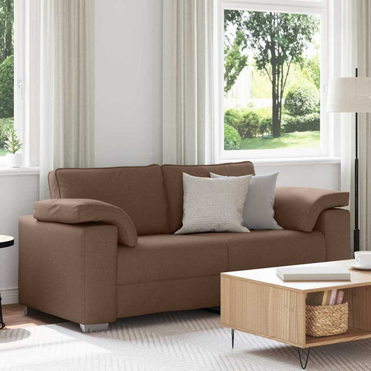 Sofa mit Kissen Braun 180 x 77 x 82 cm Stoff