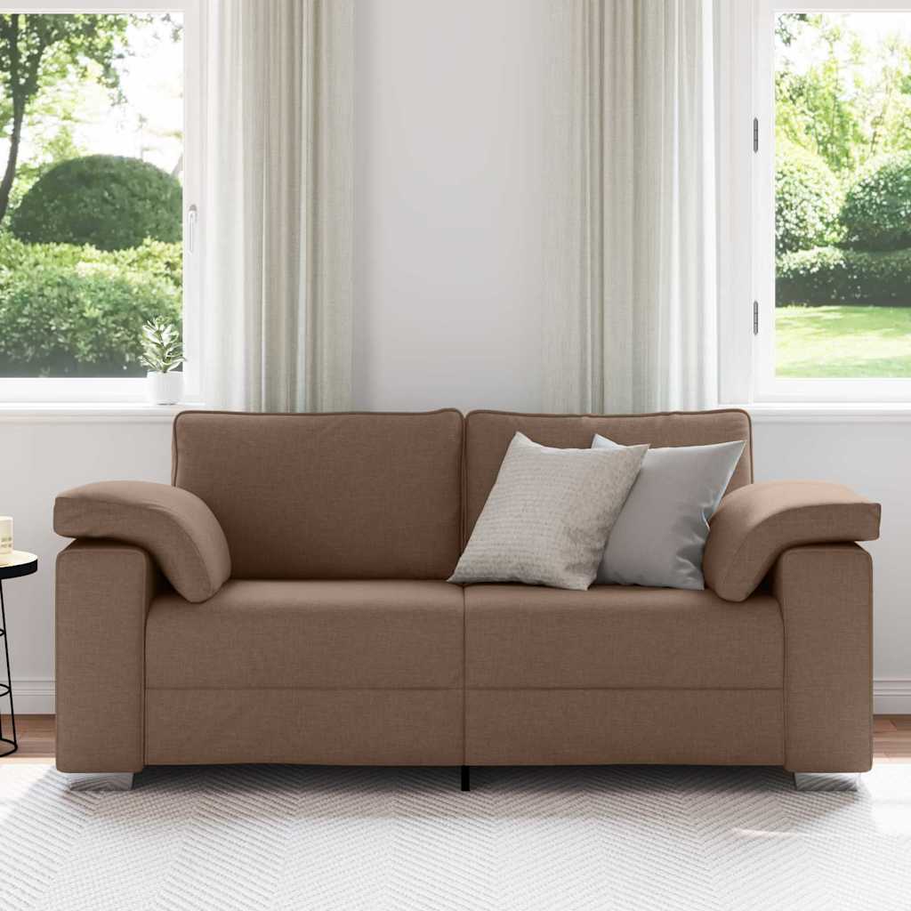 Sofa mit Kissen Braun 180 x 77 x 82 cm Stoff