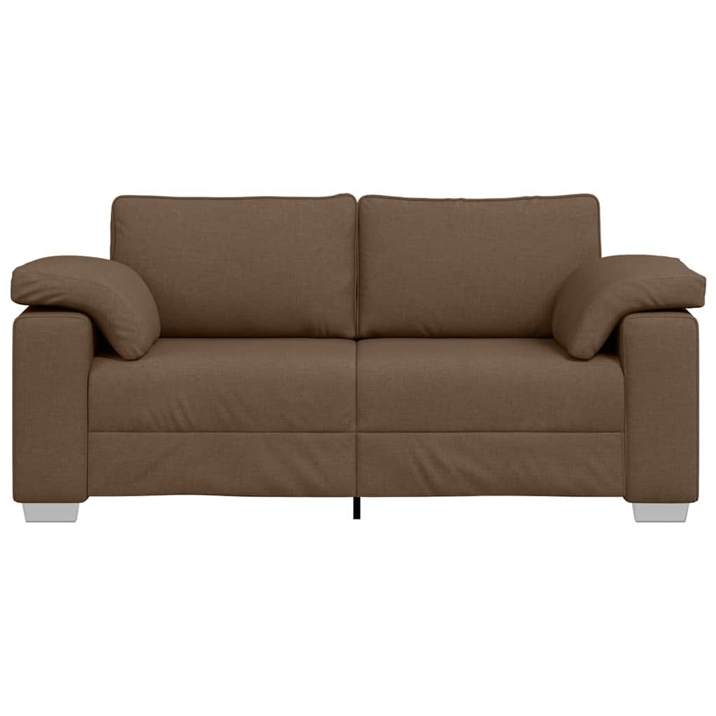 Sofa mit Kissen Braun 180 x 77 x 82 cm Stoff