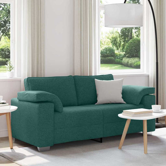 Sofa Dunkelgrün 180 x 77 x 82 cm Stoff