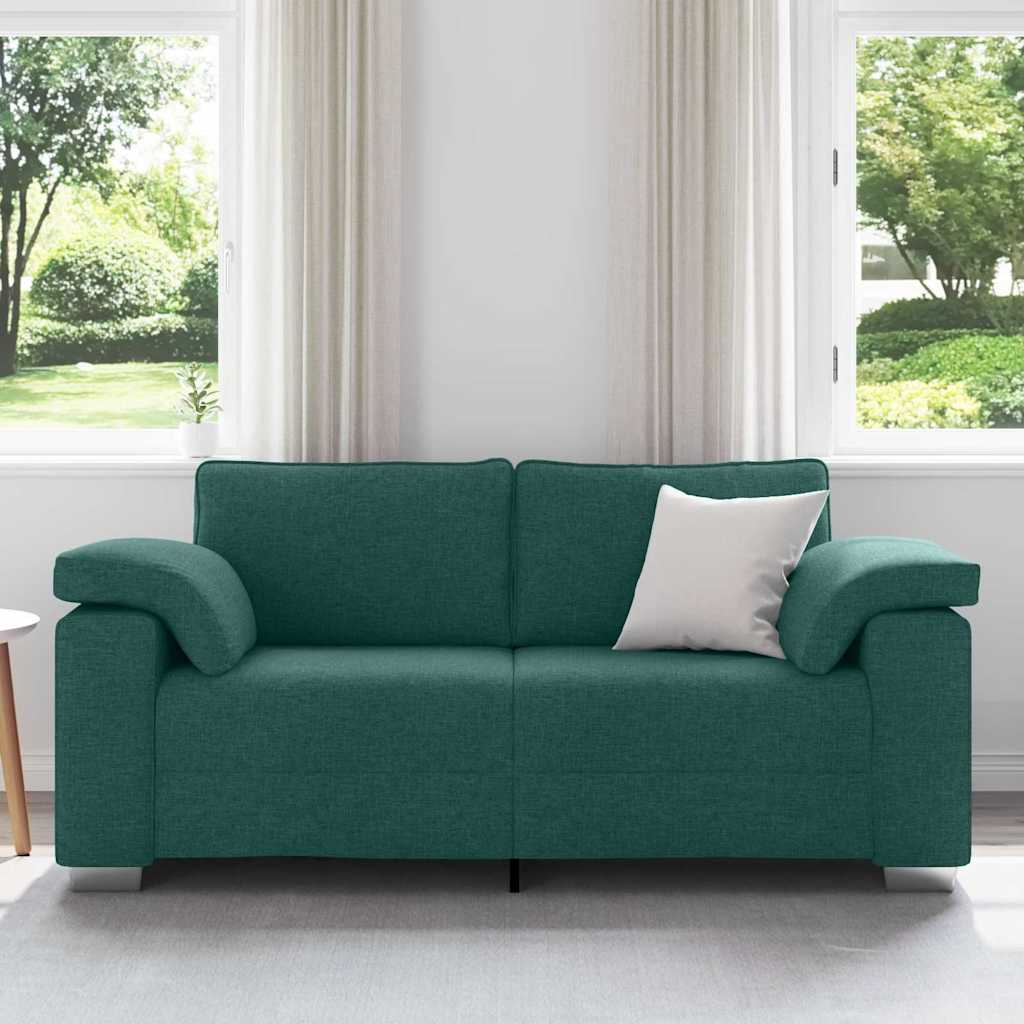 Sofa Dunkelgrün 180 x 77 x 82 cm Stoff