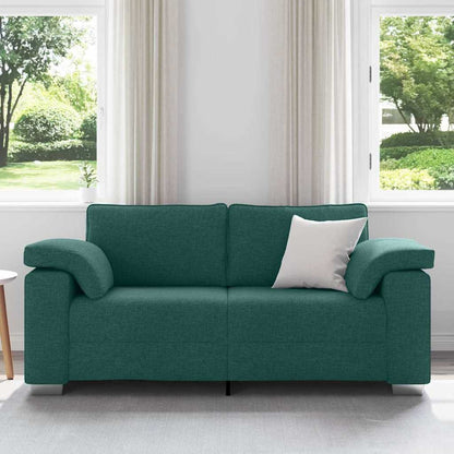 Sofa Dunkelgrün 180 x 77 x 82 cm Stoff